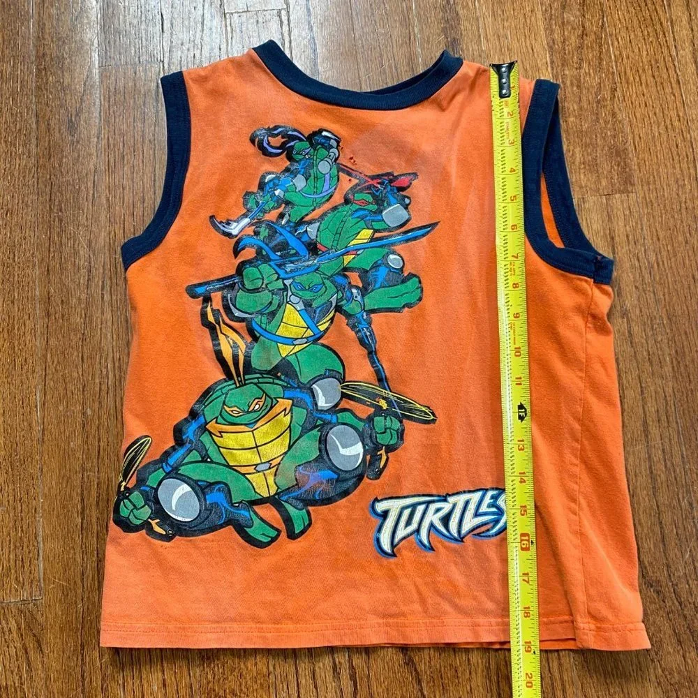 Vintage TMNT Teenage Mutant Ninja Turtles Shirt Kids Size 8 Tank Top Y2K 2000s - Picture 7 of 10